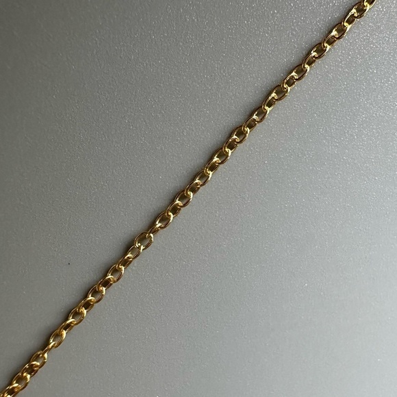 24k Gold Vermeil Blue Topaz Sun Necklace - Picture 9 of 9